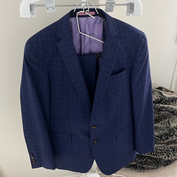 Sand y Other - Sand Navy Checkered Suit